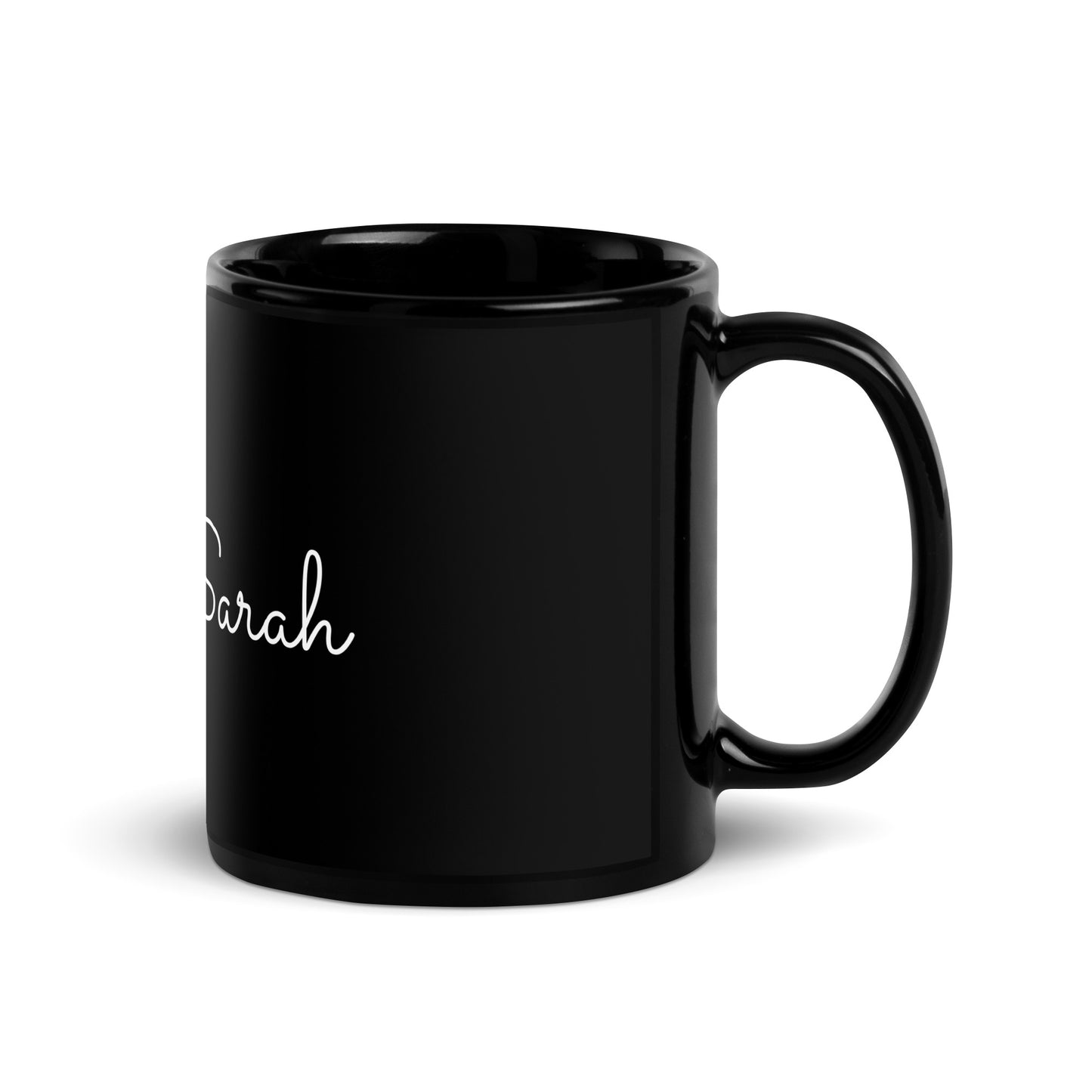 “Dear Sarah” Black Glossy Mug
