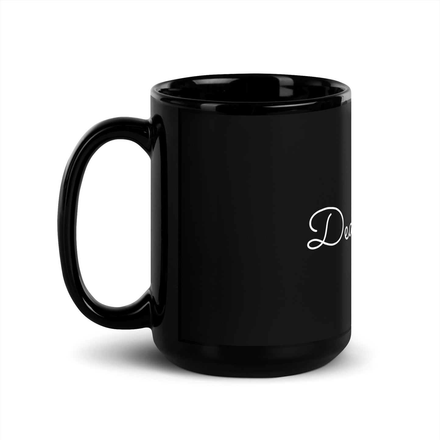 “Dear Sarah” Black Glossy Mug