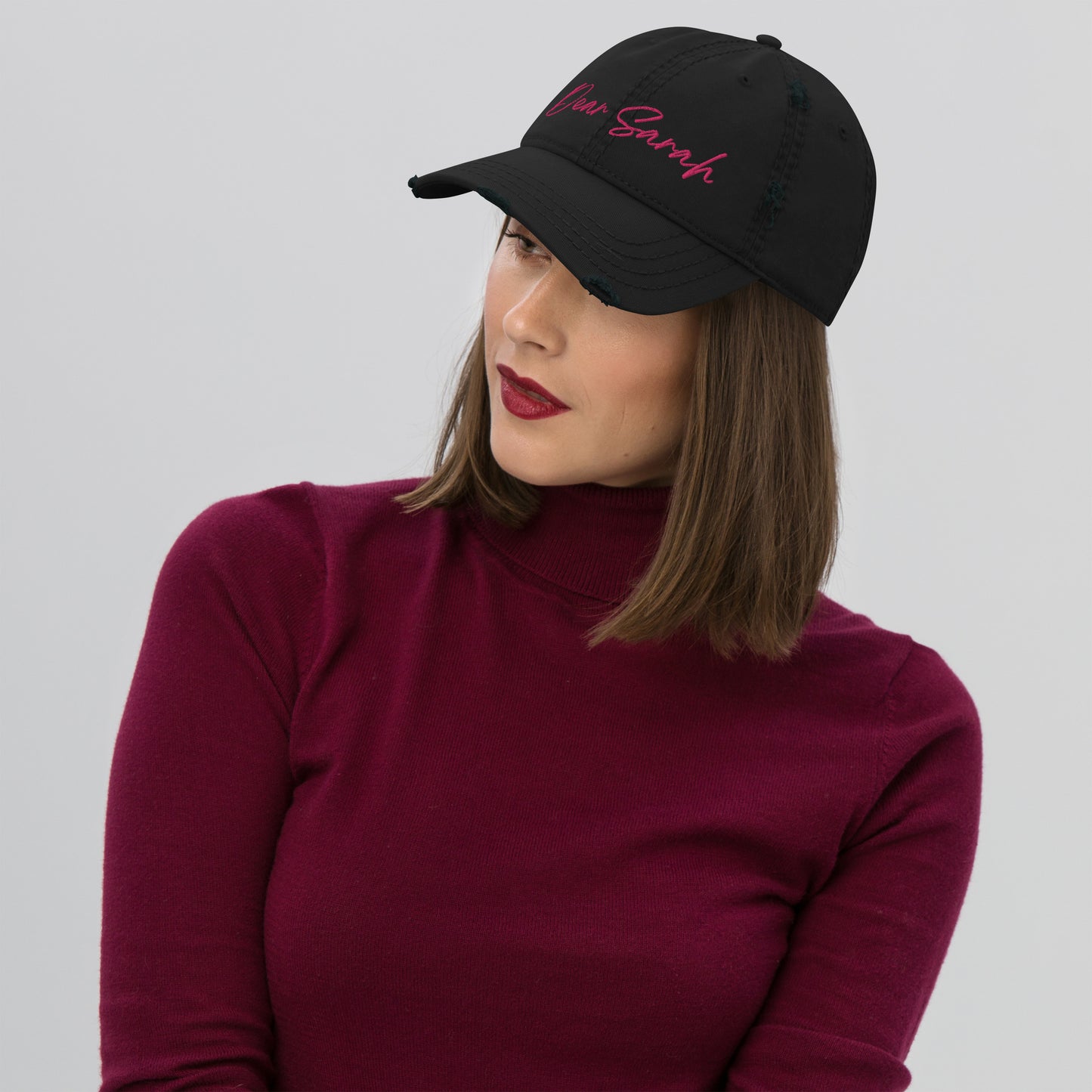Dear Sarah Distressed Dad Hat