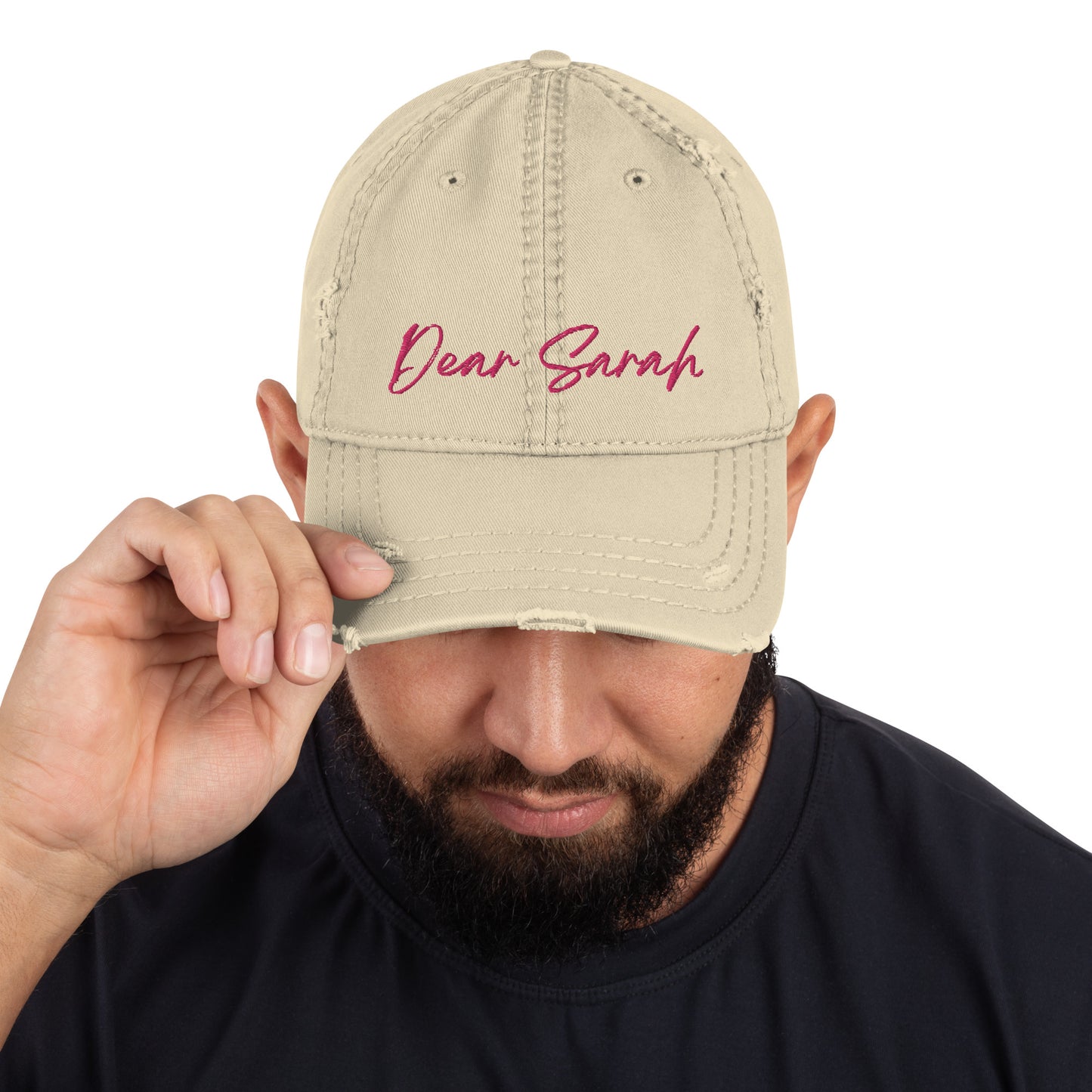 Dear Sarah Distressed Dad Hat