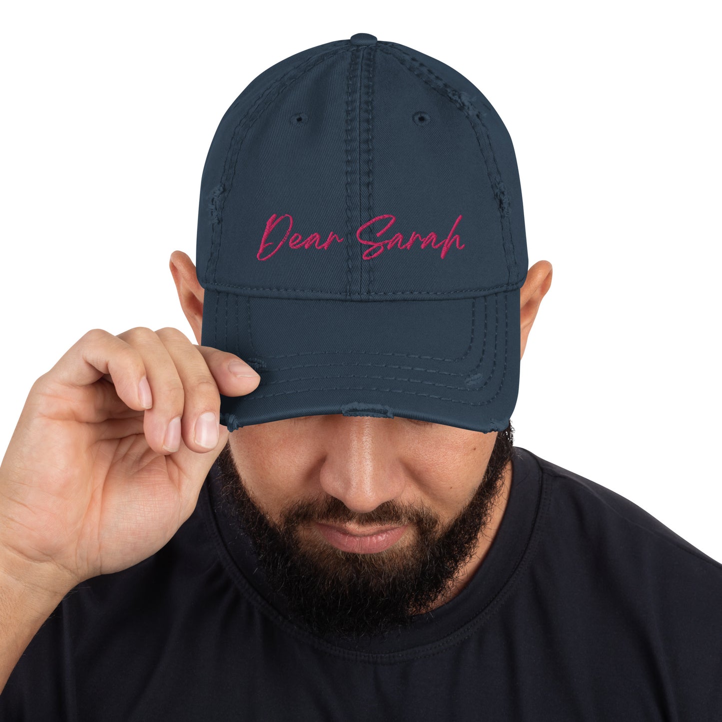 Dear Sarah Distressed Dad Hat