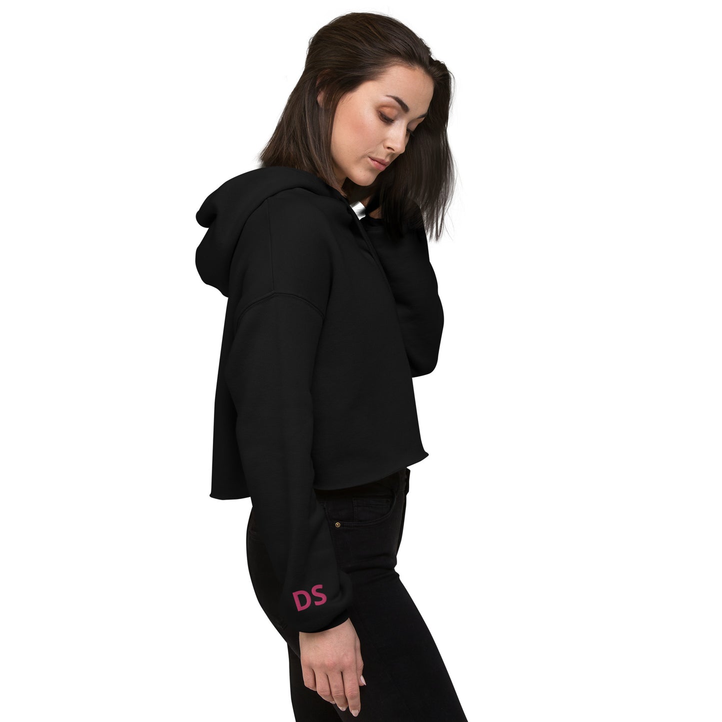 DS Embroidered Crop Hoodie