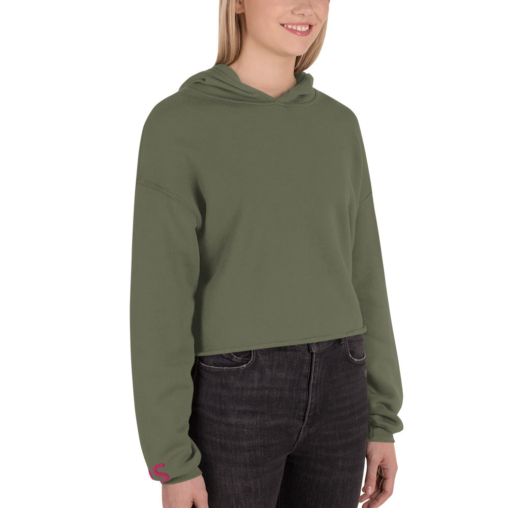 DS Embroidered Crop Hoodie