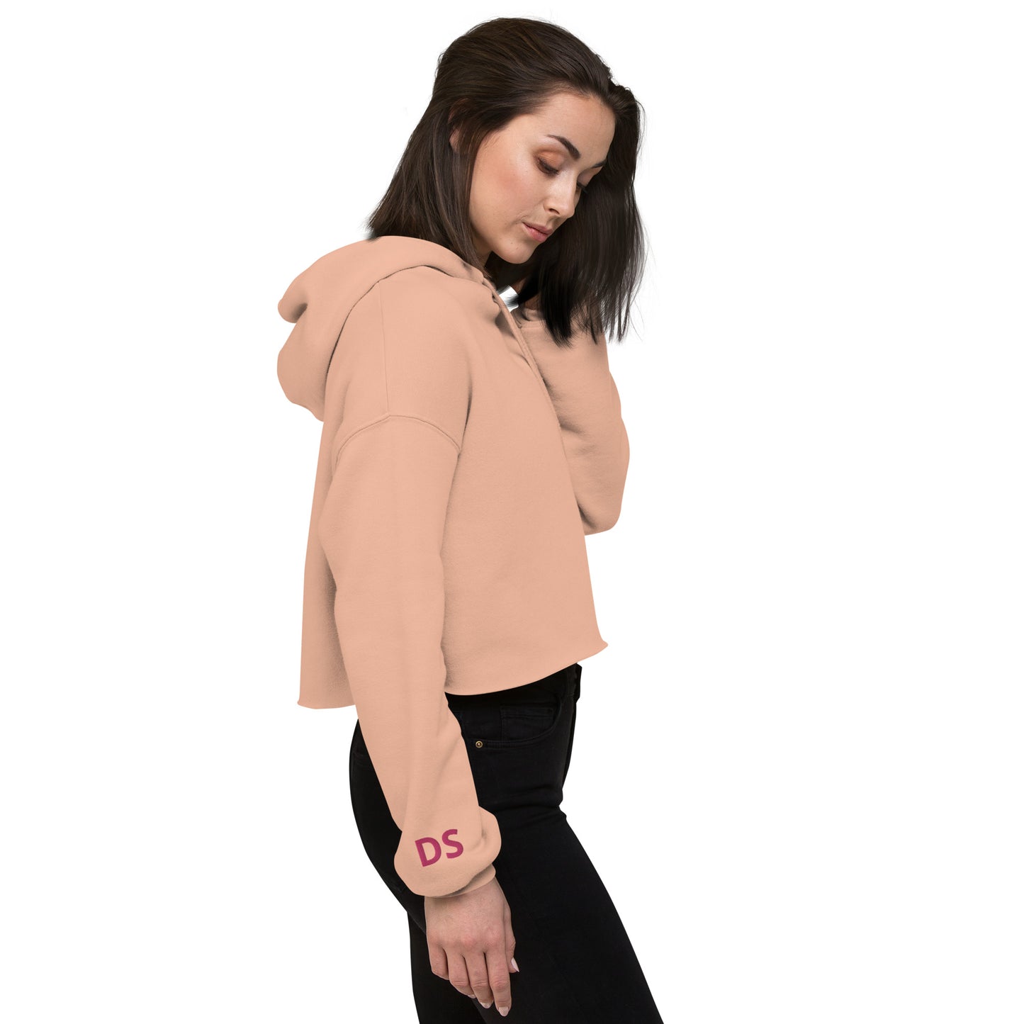 DS Embroidered Crop Hoodie