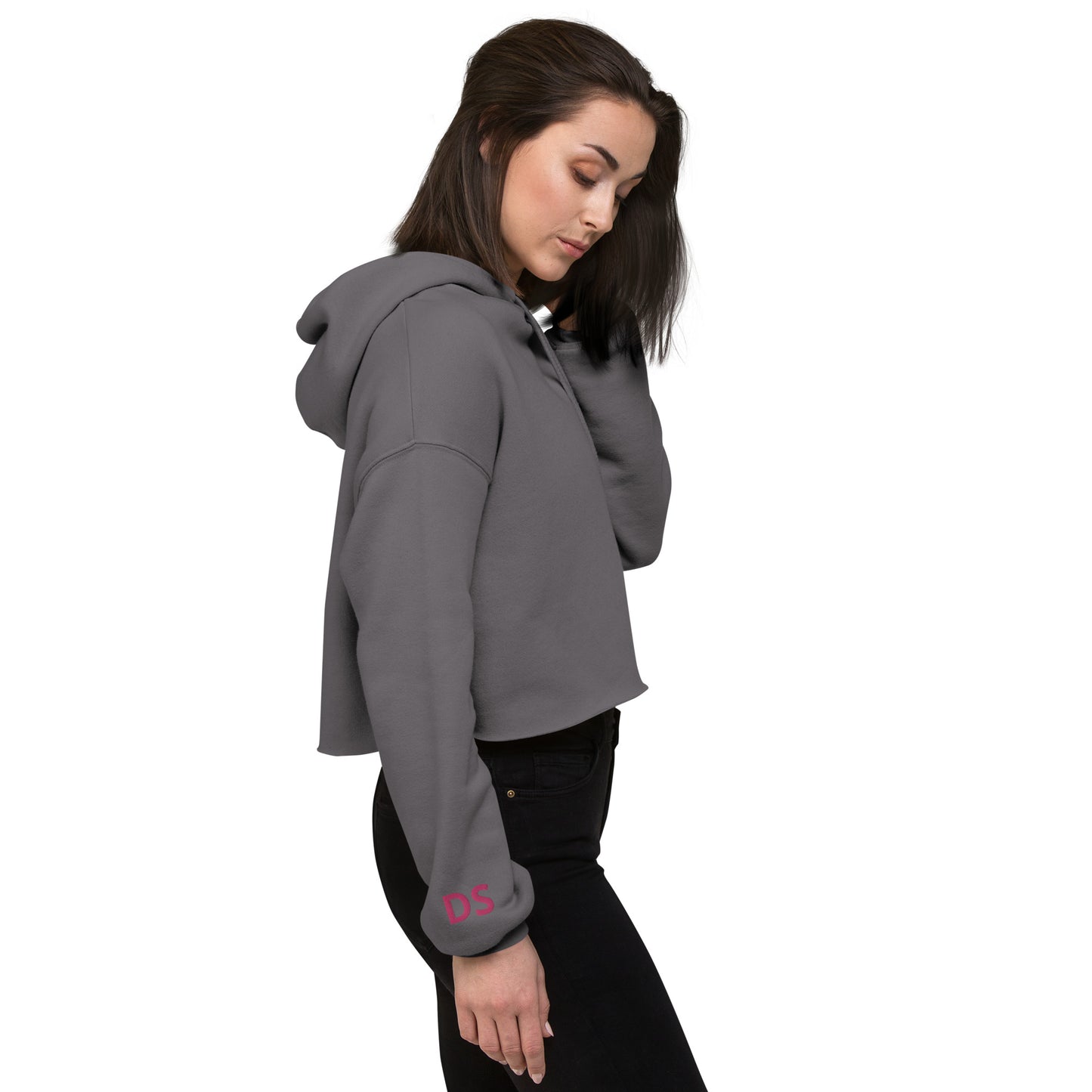 DS Embroidered Crop Hoodie